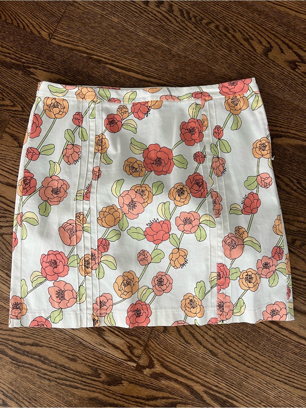 Ann Taylor Petite Loft Floral A-Line Skirt